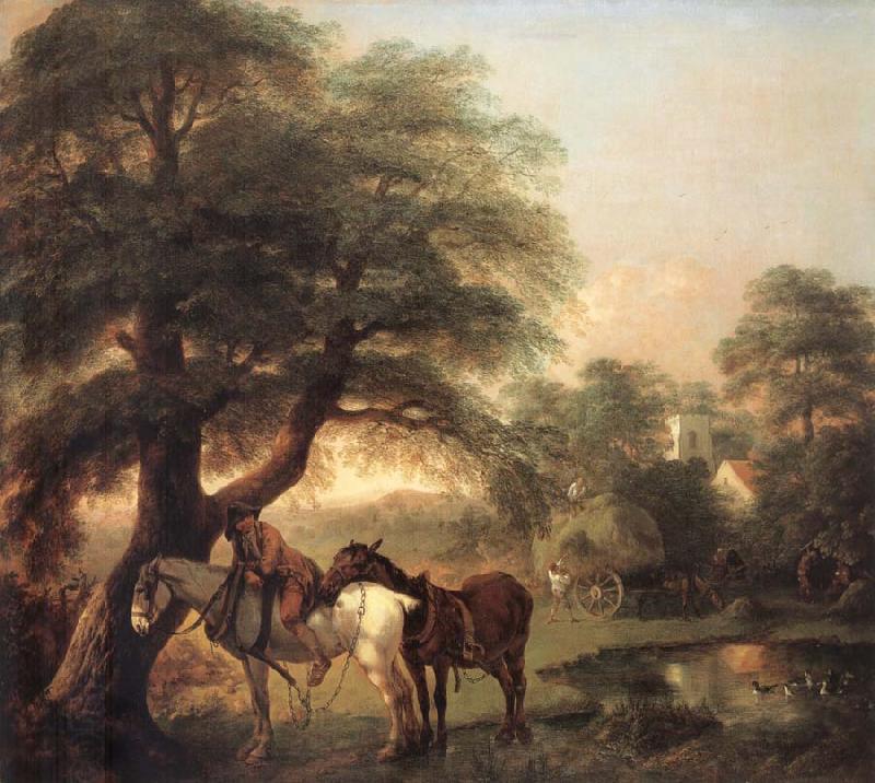 Thomas Gainsborough Landscap with Peasant and Horses China oil painting art